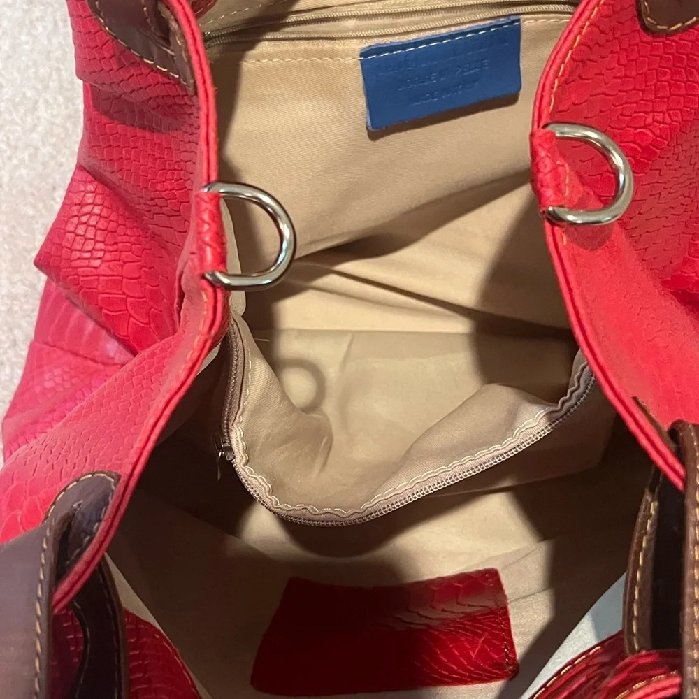 Borse in Pelle Leather bag- bought in Italy NWOT - Picture 3 of 5